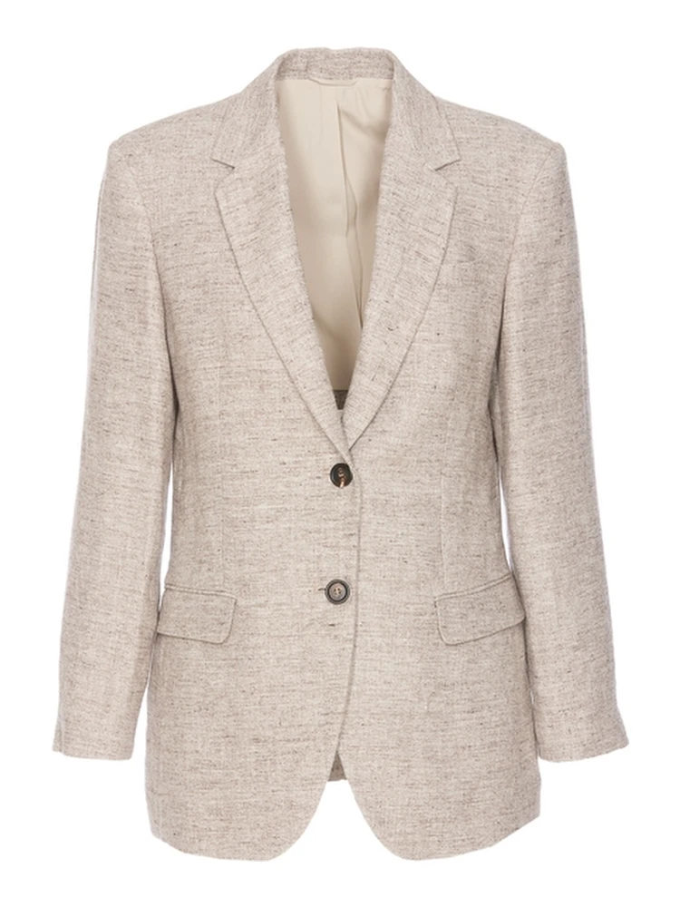 Brown Linen Blazer