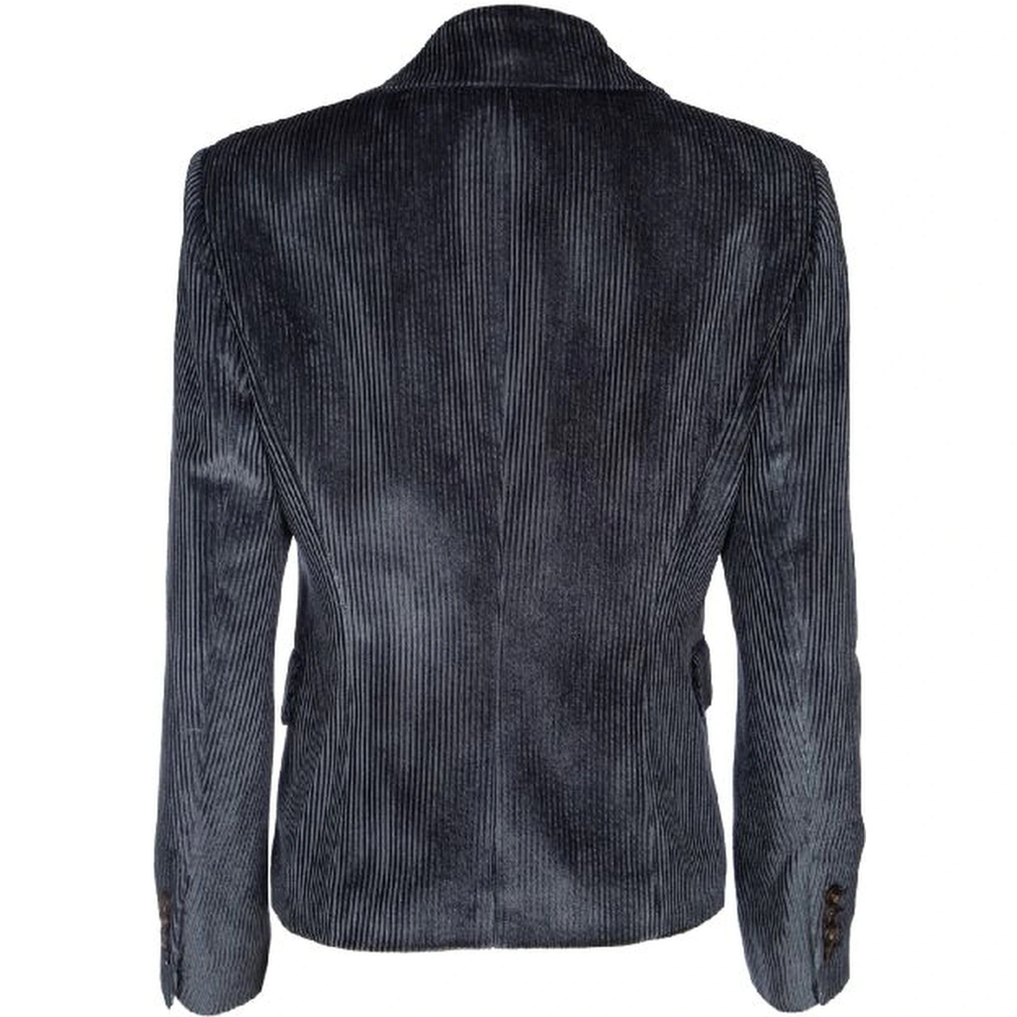Blue Viscose Jackets And Coat