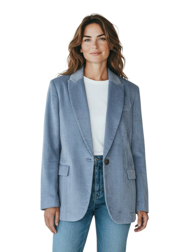 Blue Viscose Coat