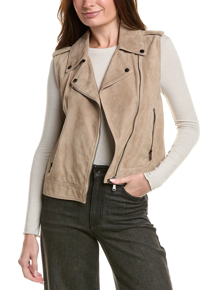 Beige Leather Jacket