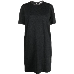 Gray Cotton Casual Dress