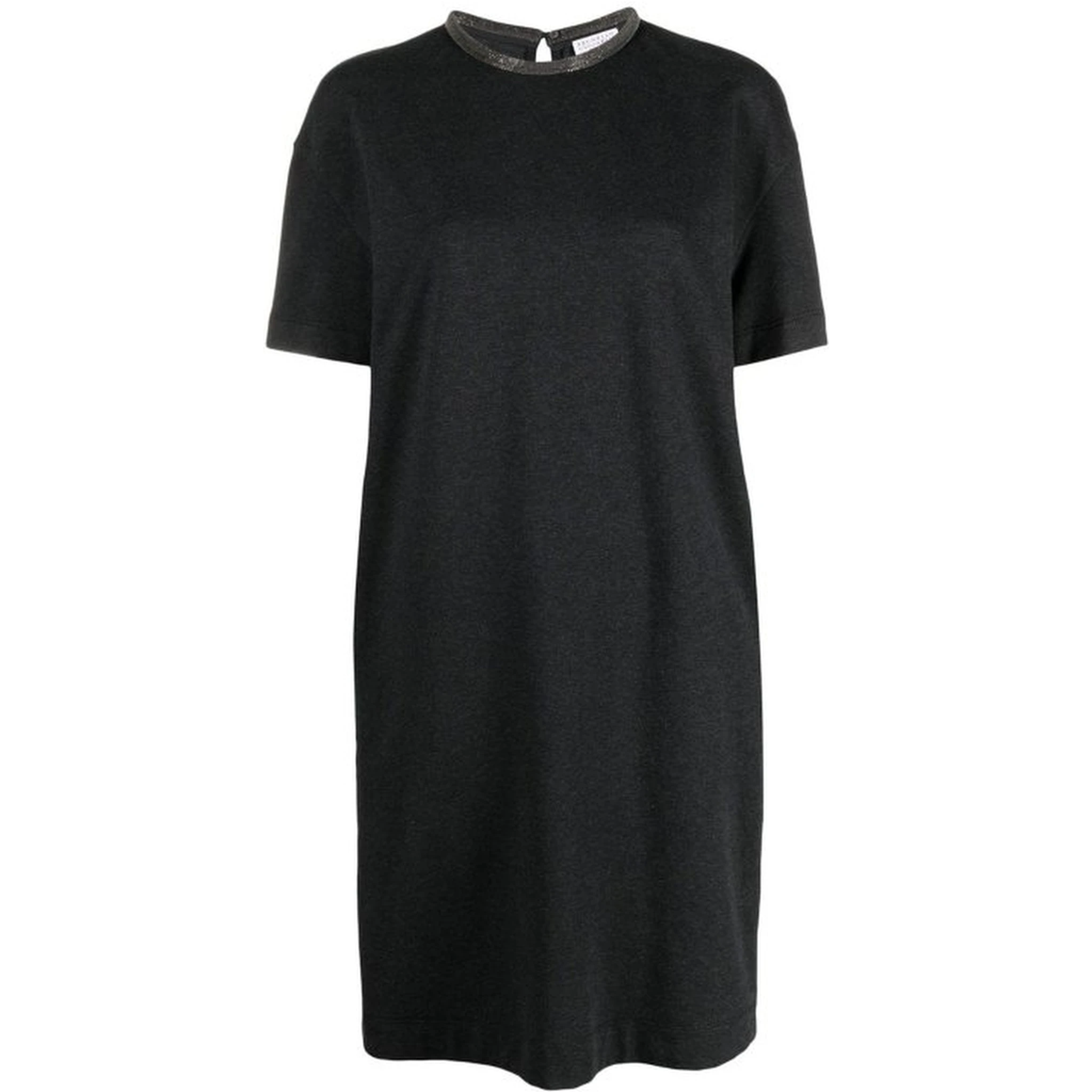 Gray Cotton Casual Dress