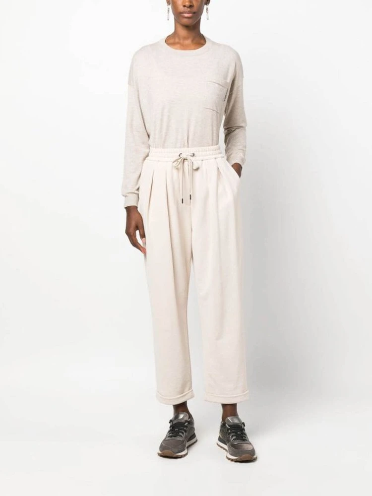 Beige Cotton Casual Pants alternative