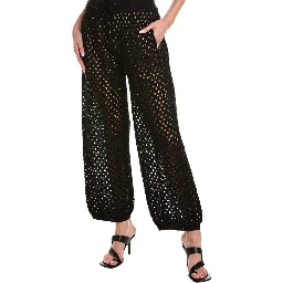 Black Cotton Casual Pants