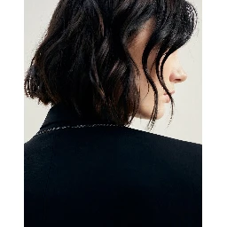 Black Viscose Jackets And Coat