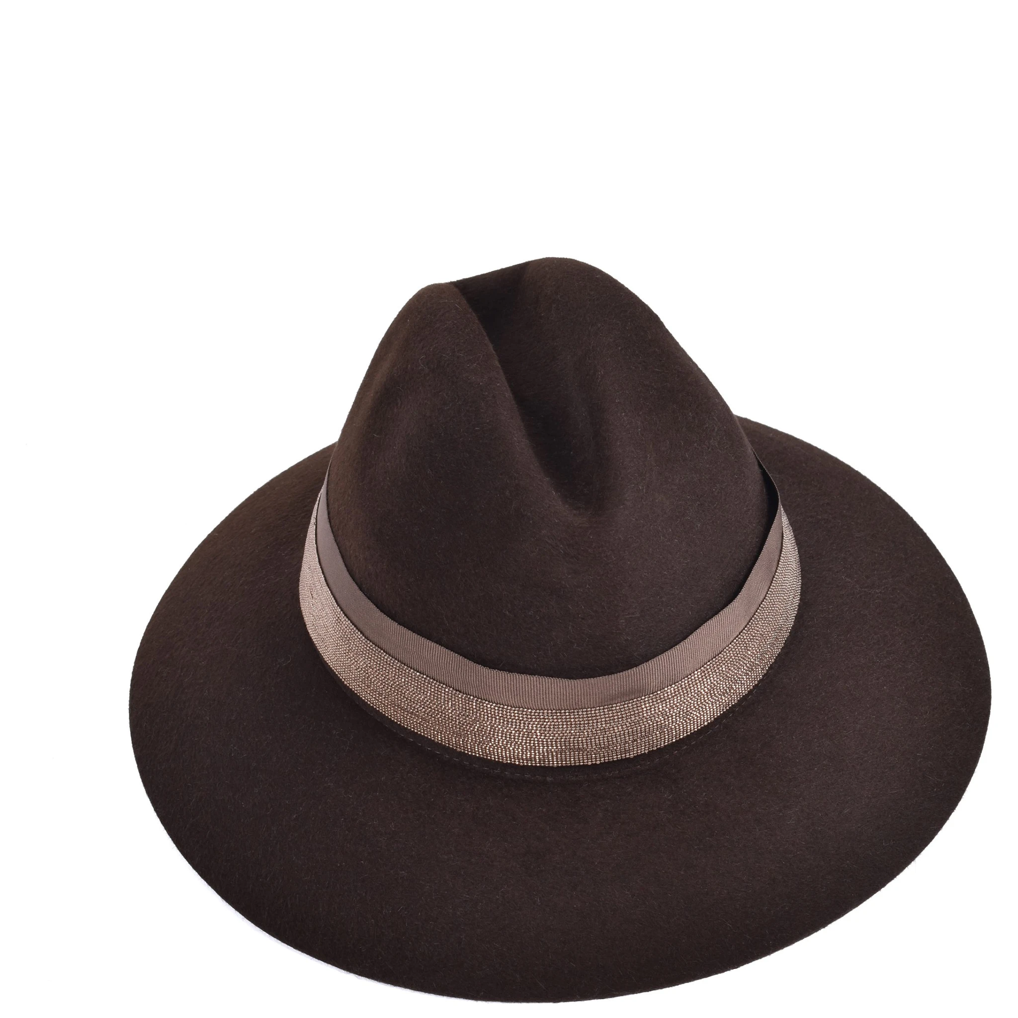 Brown Metal Fedora
