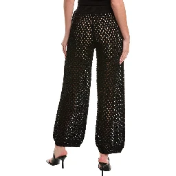 Black Cotton Casual Pants