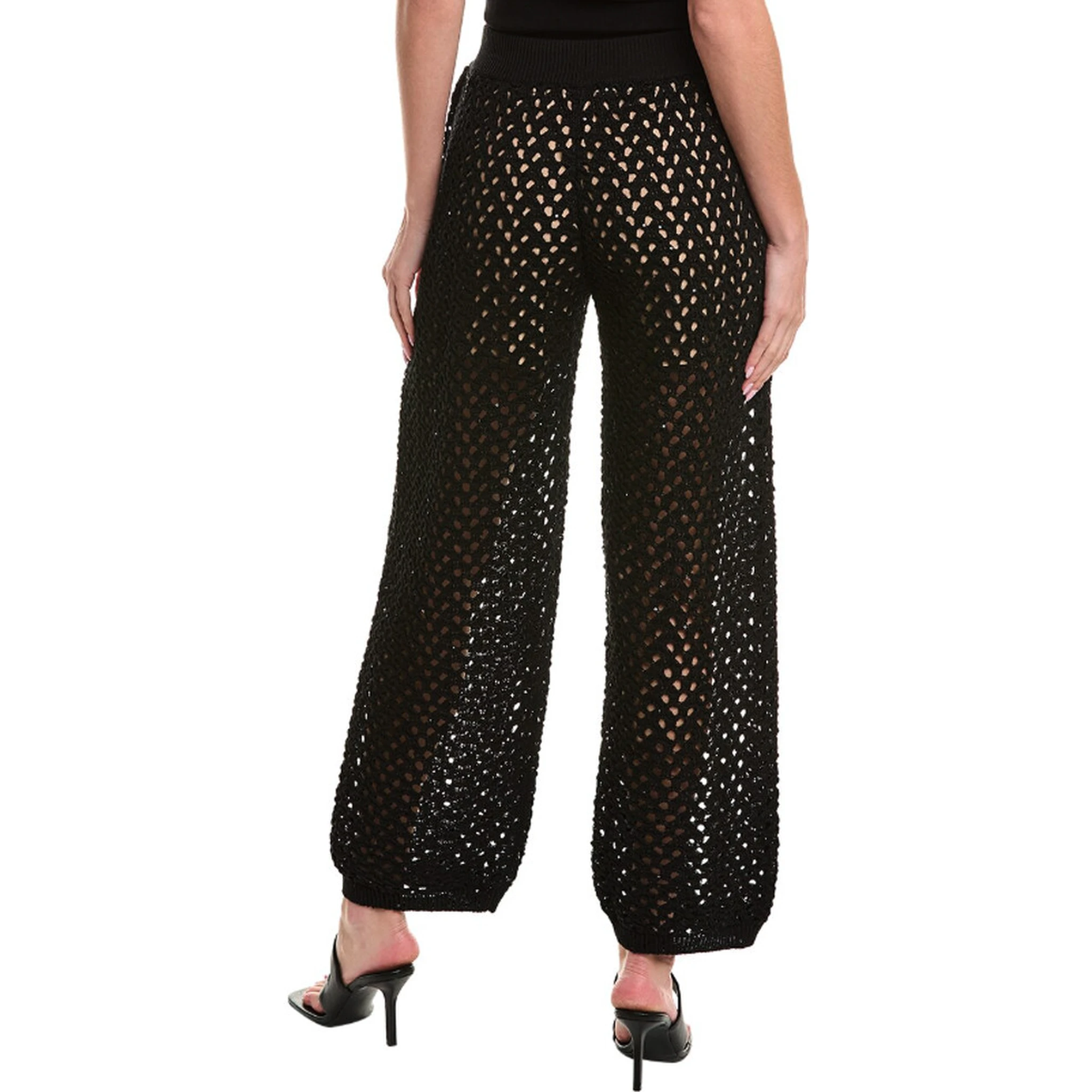 Black Cotton Casual Pants