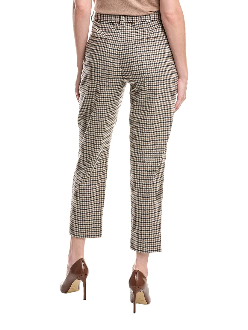 Multicolor Wool Casual Pants