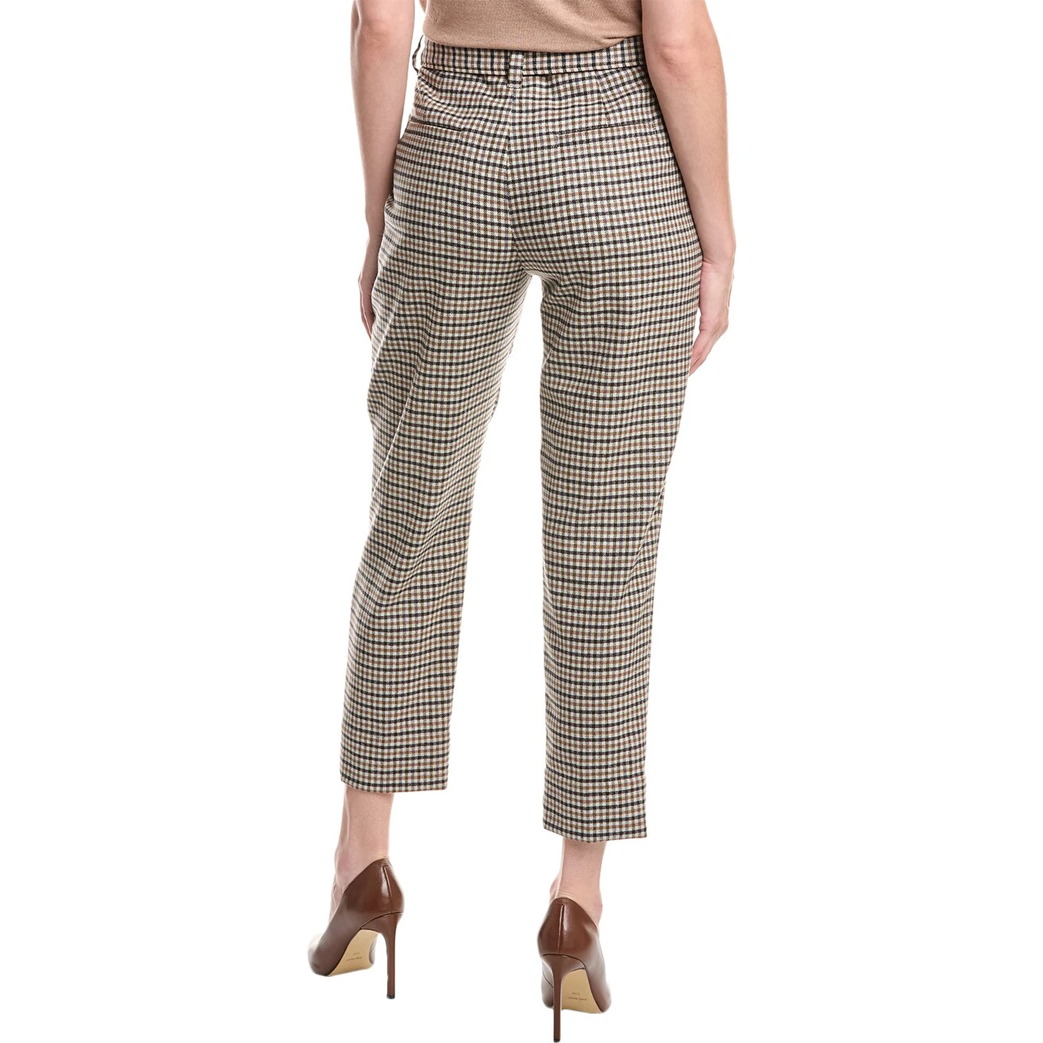 Multicolor Wool Casual Pants