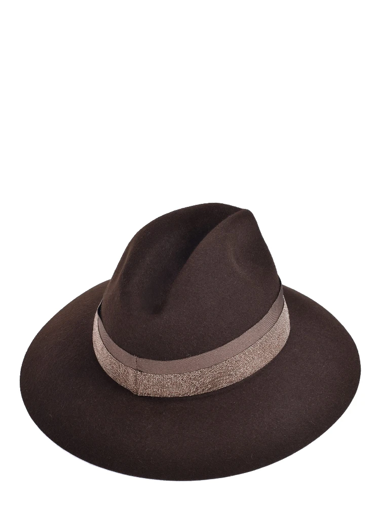 Brown Metal Fedora alternative