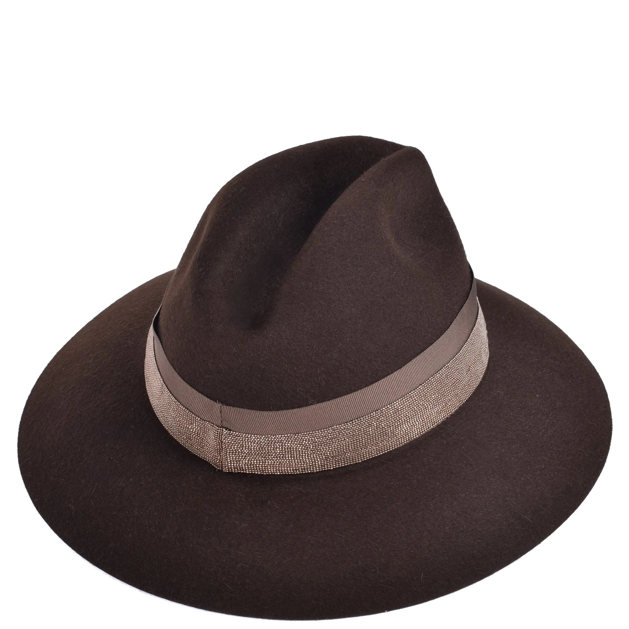Brown Metal Fedora