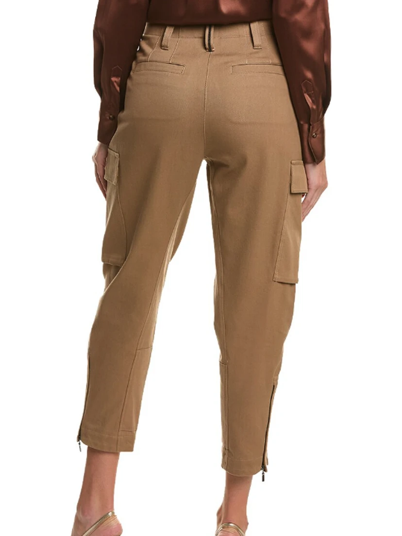 Brown Cotton Cargo Pants