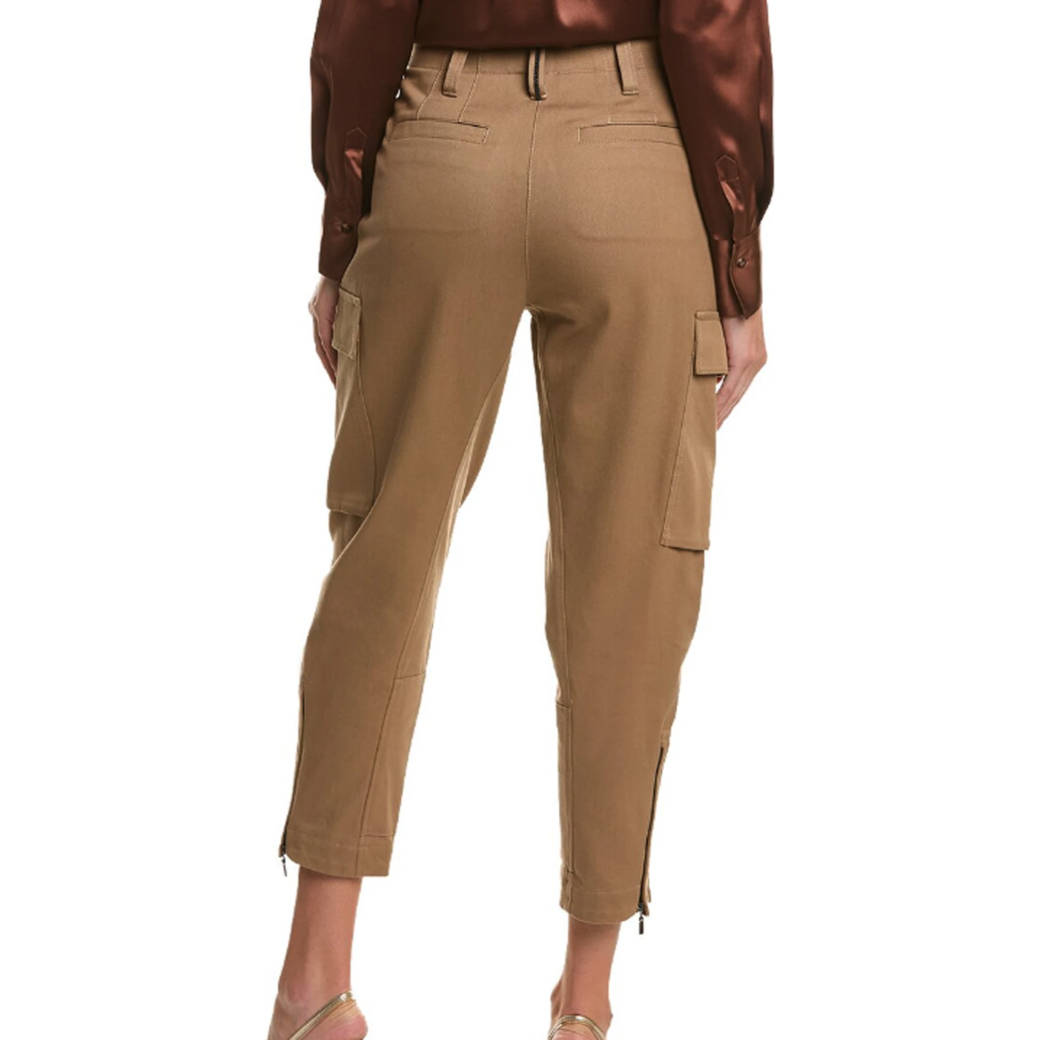 Brown Cotton Cargo Pants