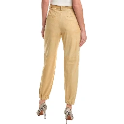 Beige Leather Pants
