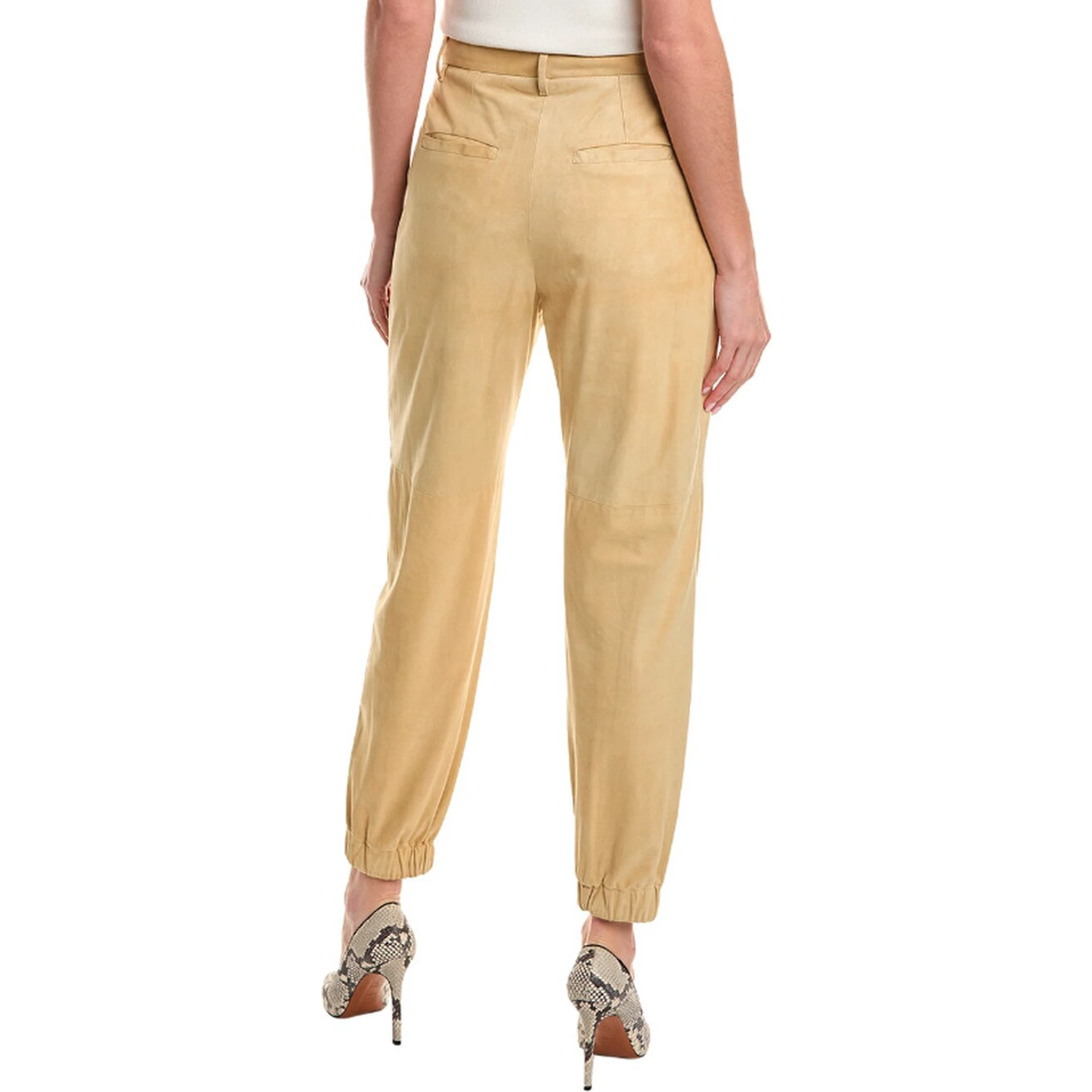 Beige Leather Pants