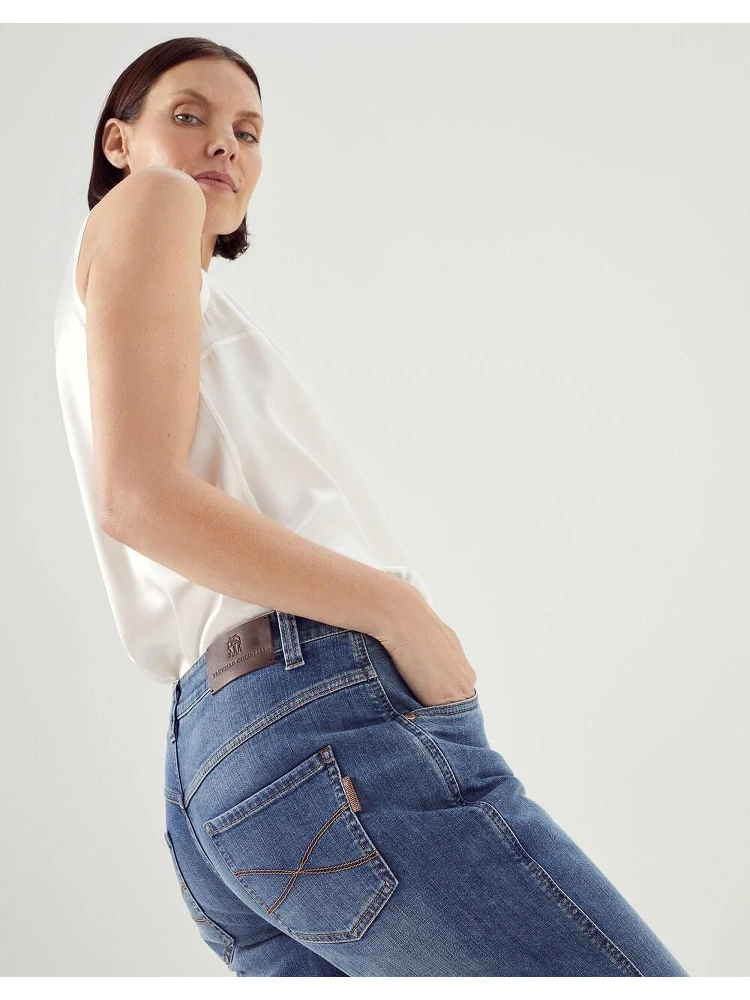 Beige Cotton Straight-Leg Jeans alternative