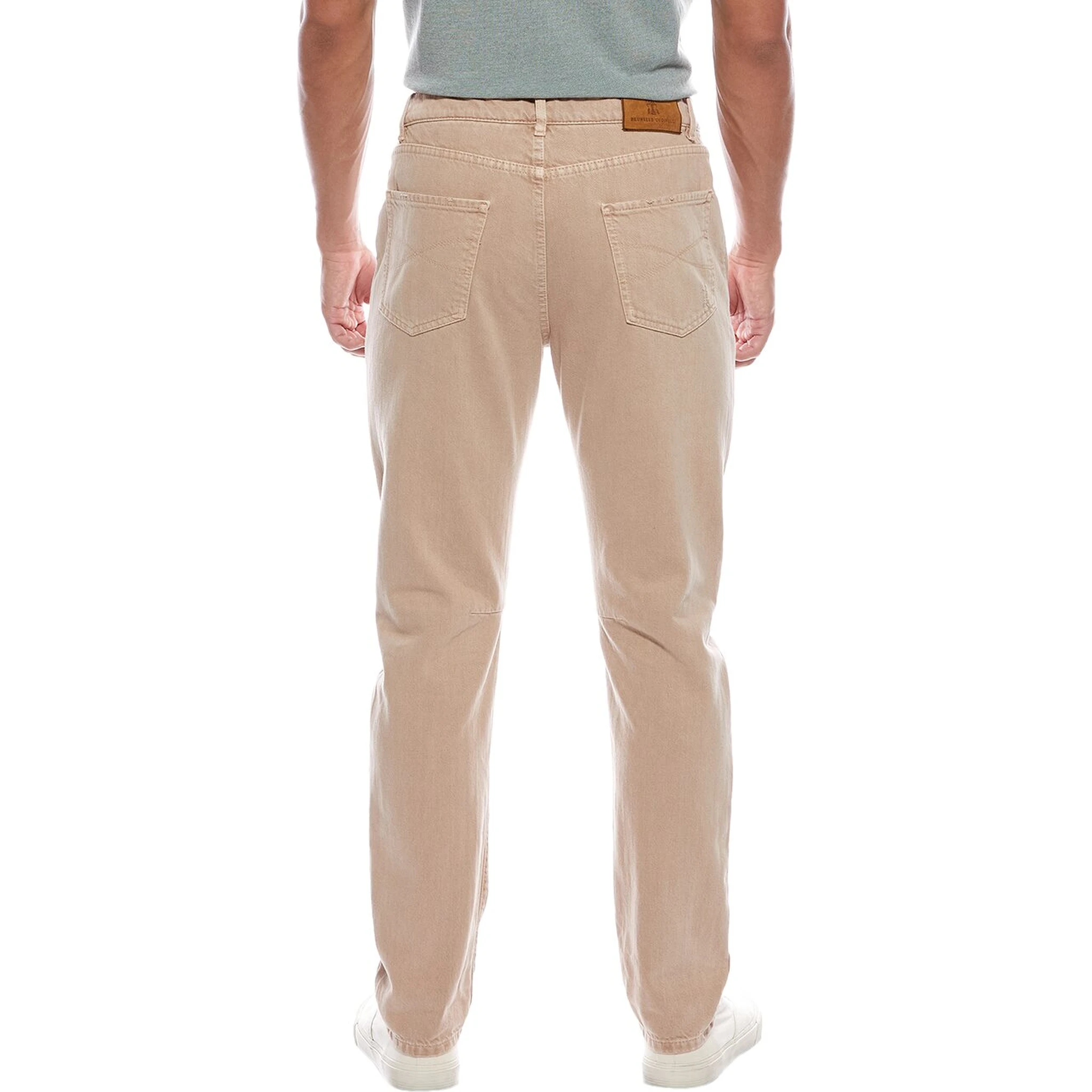 Beige Cotton Jeans Denim