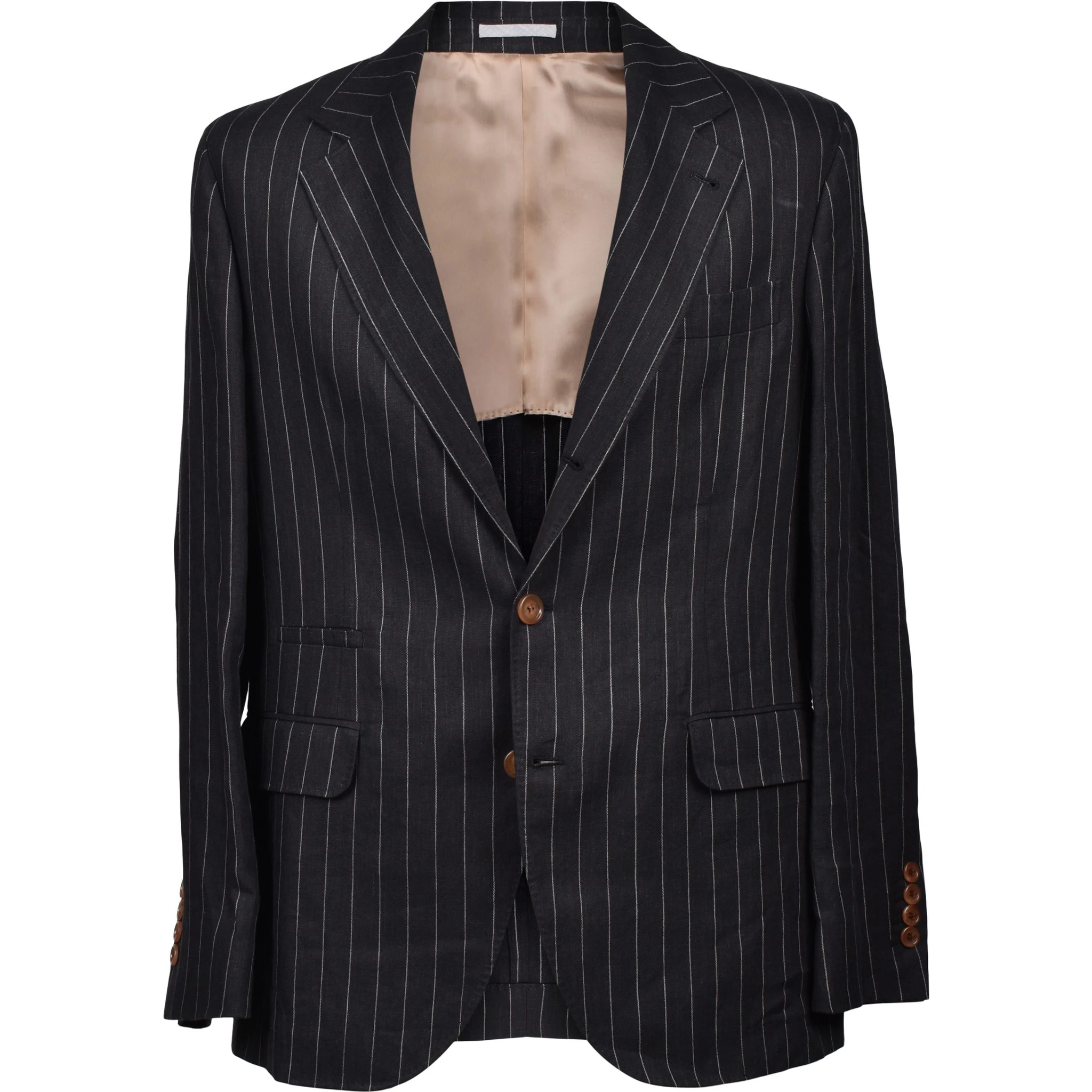 Black Linen Two-Piece Suit