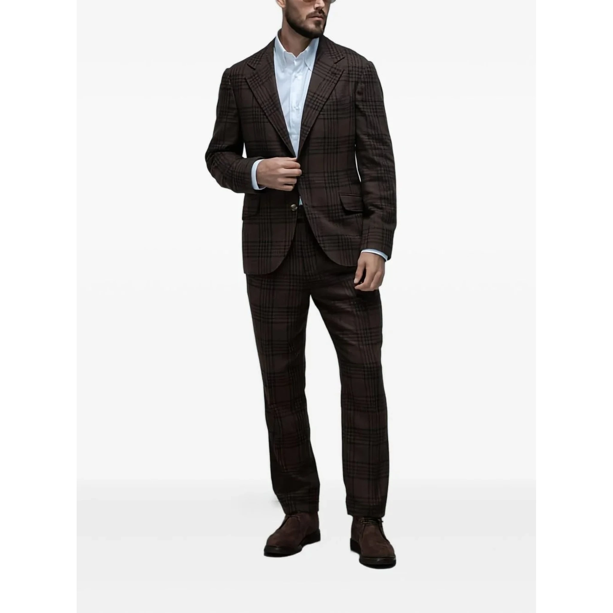 Brown Wool Two-Piece Suit