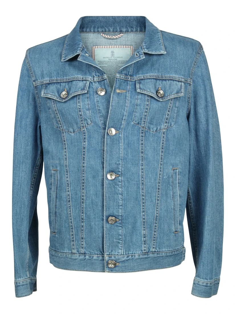 Light Blue Cotton Denim Jacket
