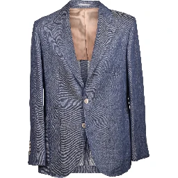 بليزر كتان أزرق