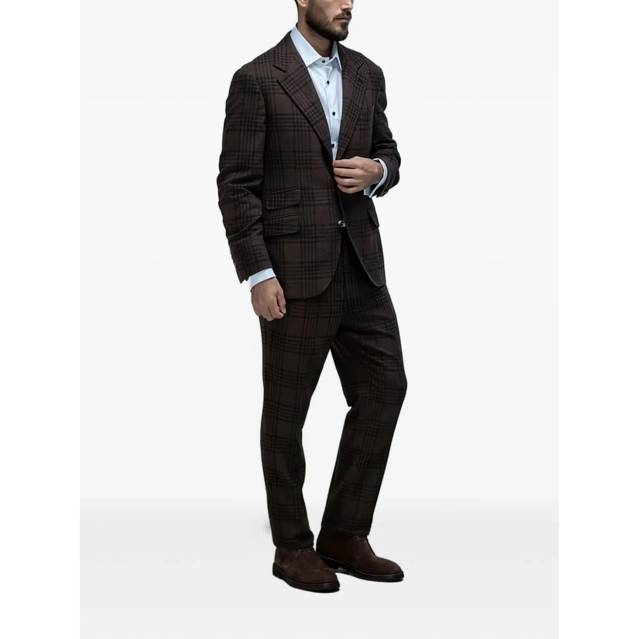 Brown Wool Two-Piece Suit