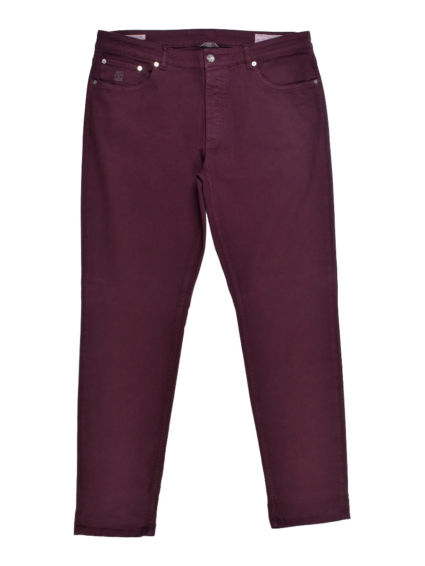 Burgundy Cotton Pants