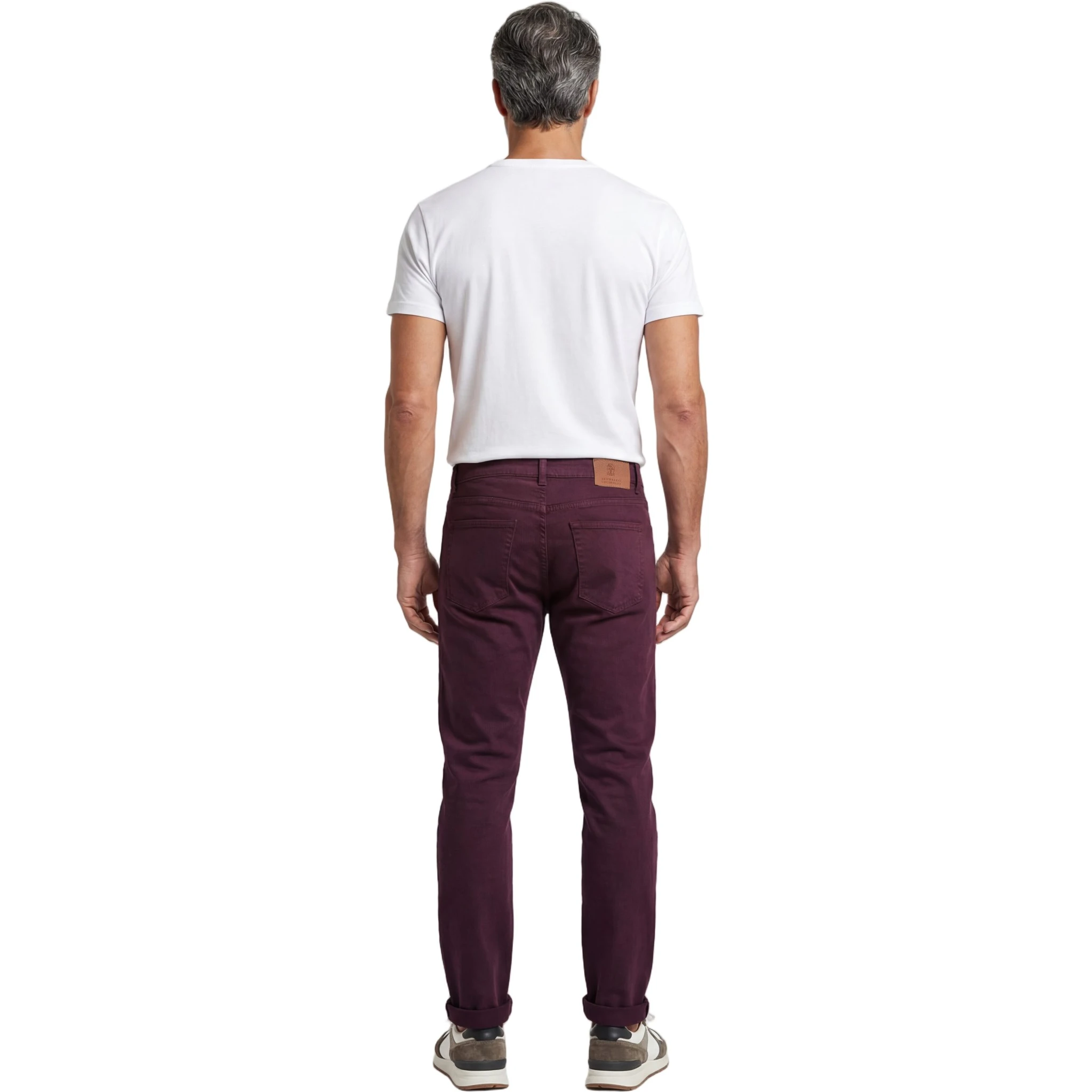Burgundy Cotton Pants