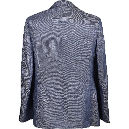 بليزر كتان أزرق