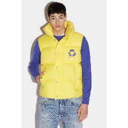 Yellow Fibres Sleveless Jacket
