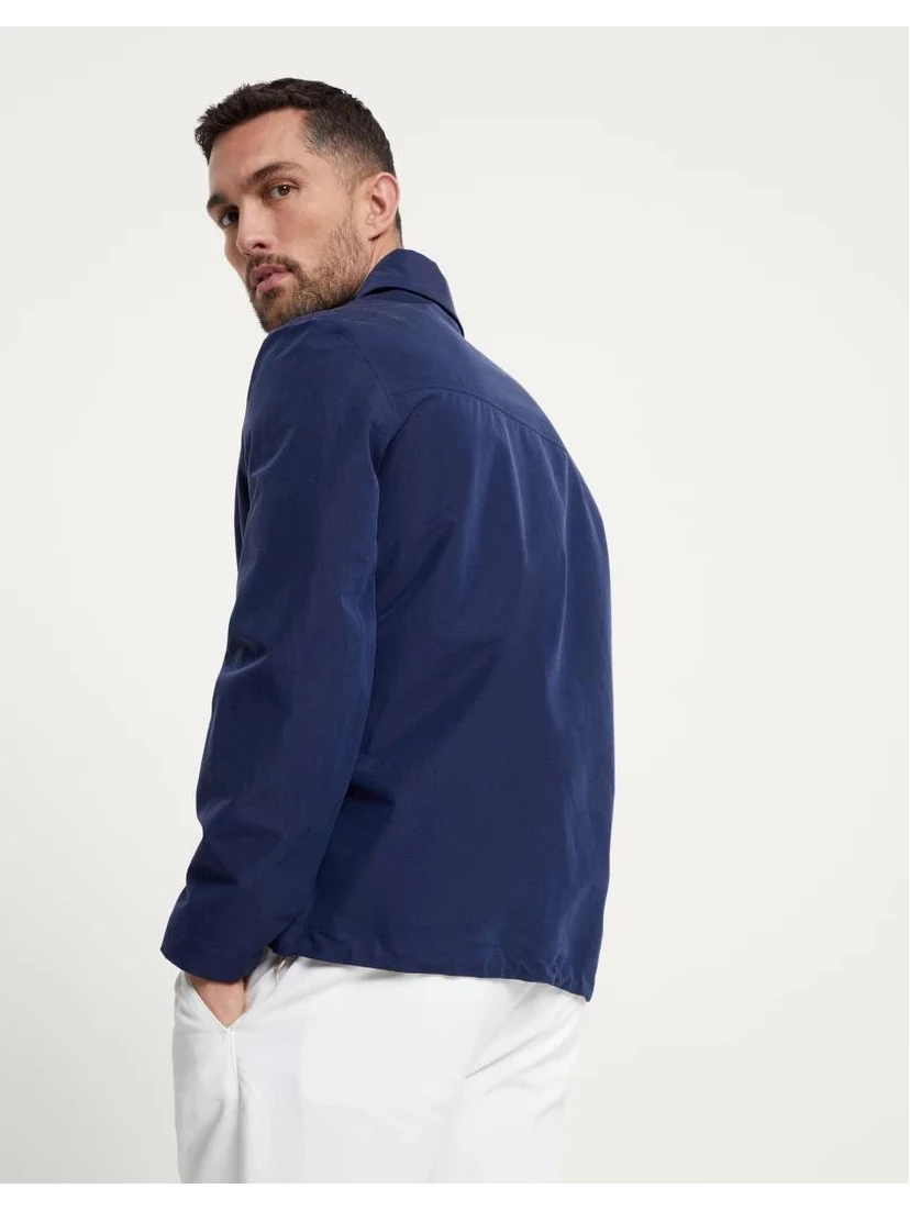 Bicolor Linen Coat