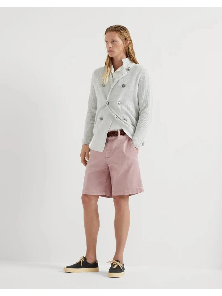 Pink Cotton Bermuda Shorts