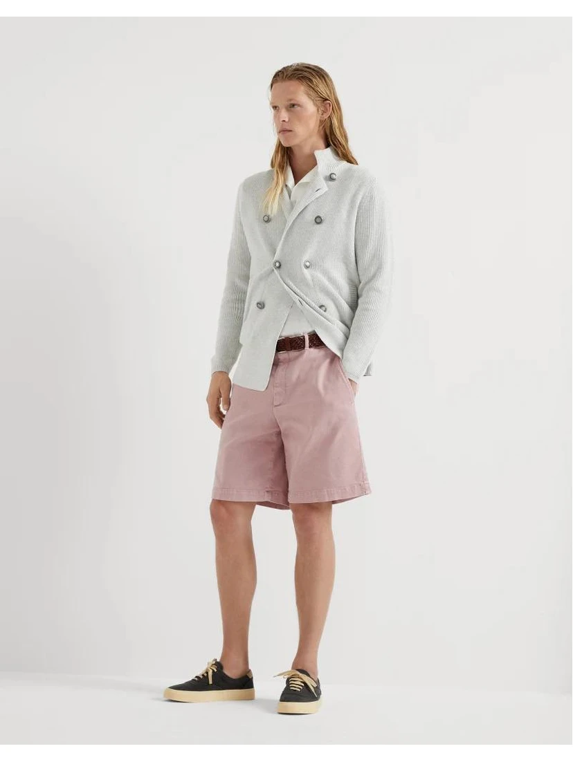 Pink Cotton Bermuda Shorts