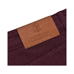 Burgundy Cotton Pants