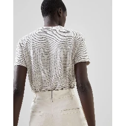 بنطلون قطني أبيض كاجوال