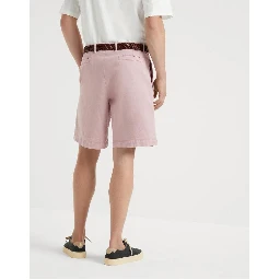 Pink Cotton Bermuda Shorts