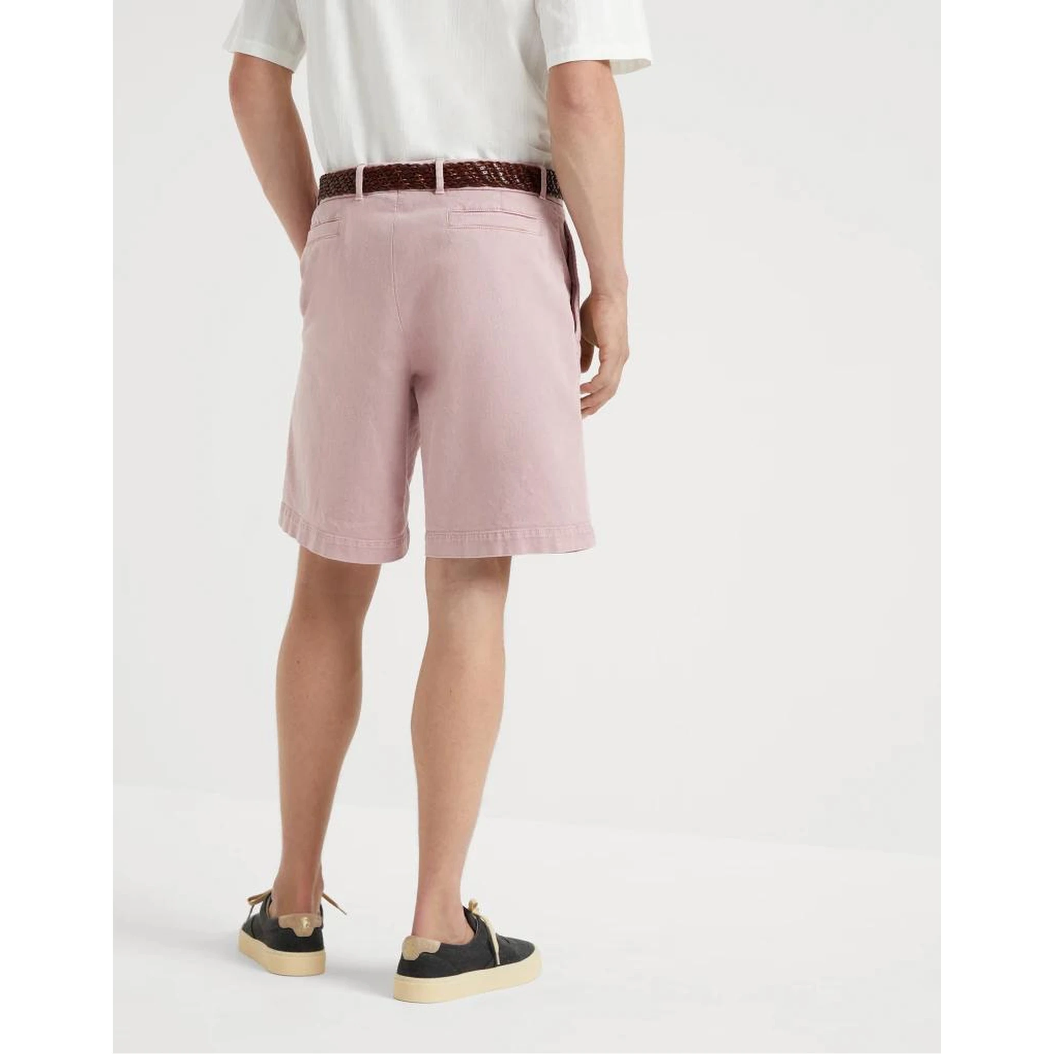 Pink Cotton Bermuda Shorts