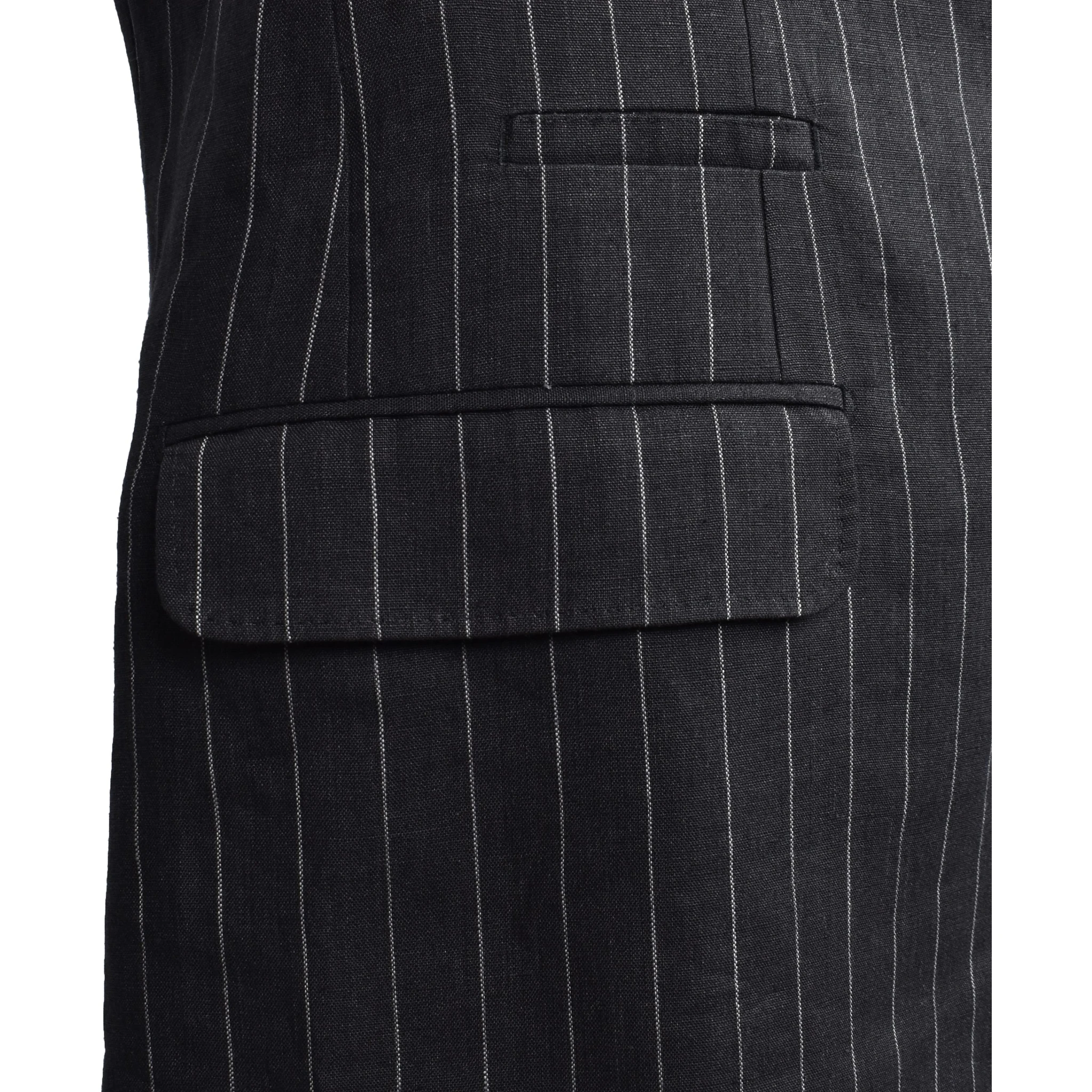 Black Linen Two-Piece Suit