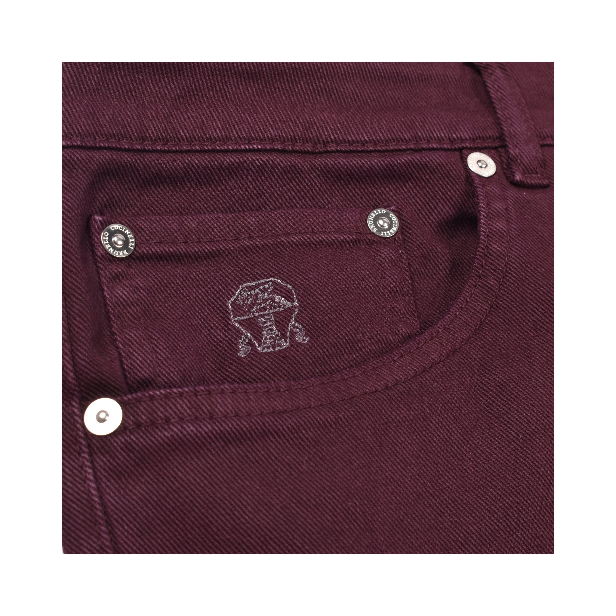 Burgundy Cotton Pants