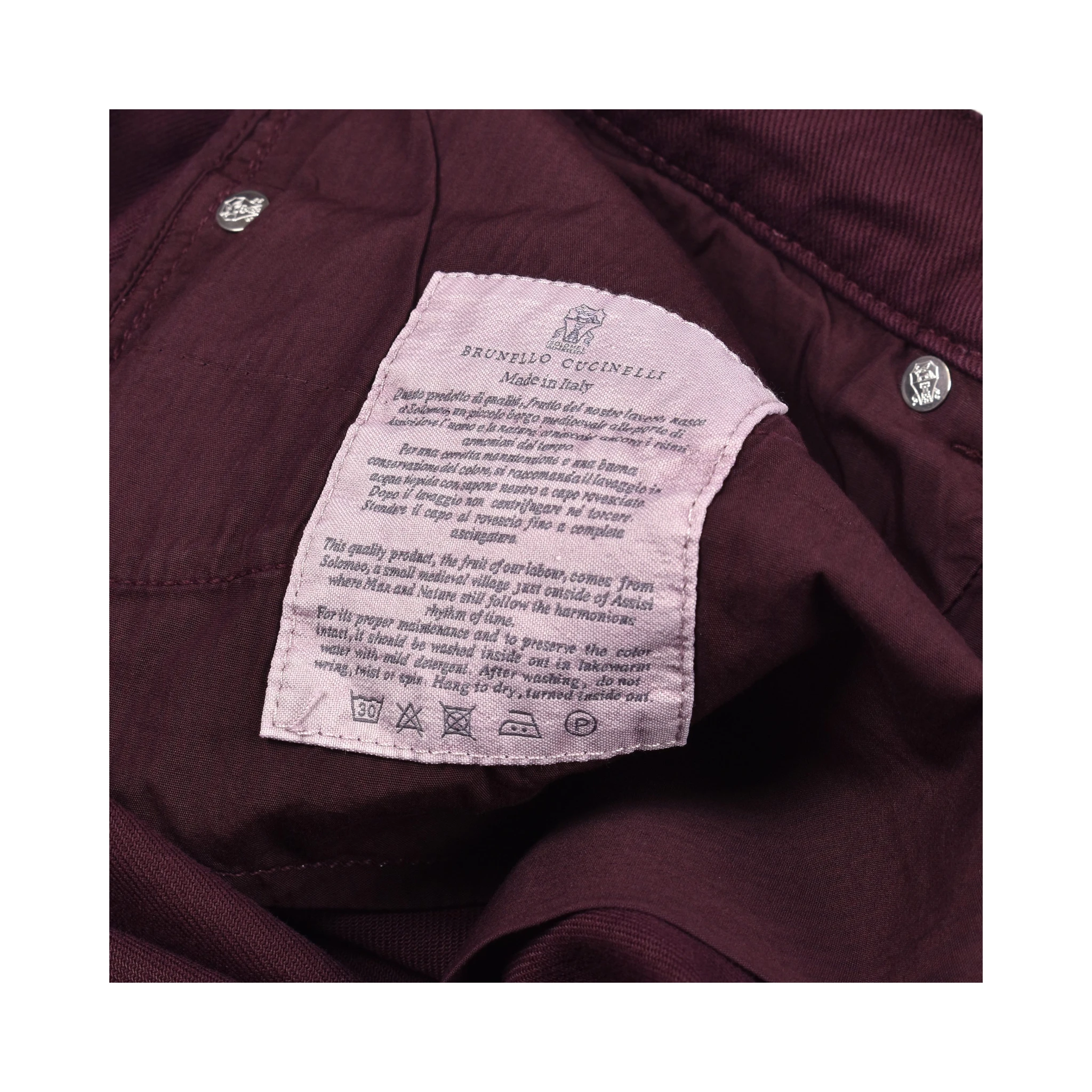 Burgundy Cotton Pants