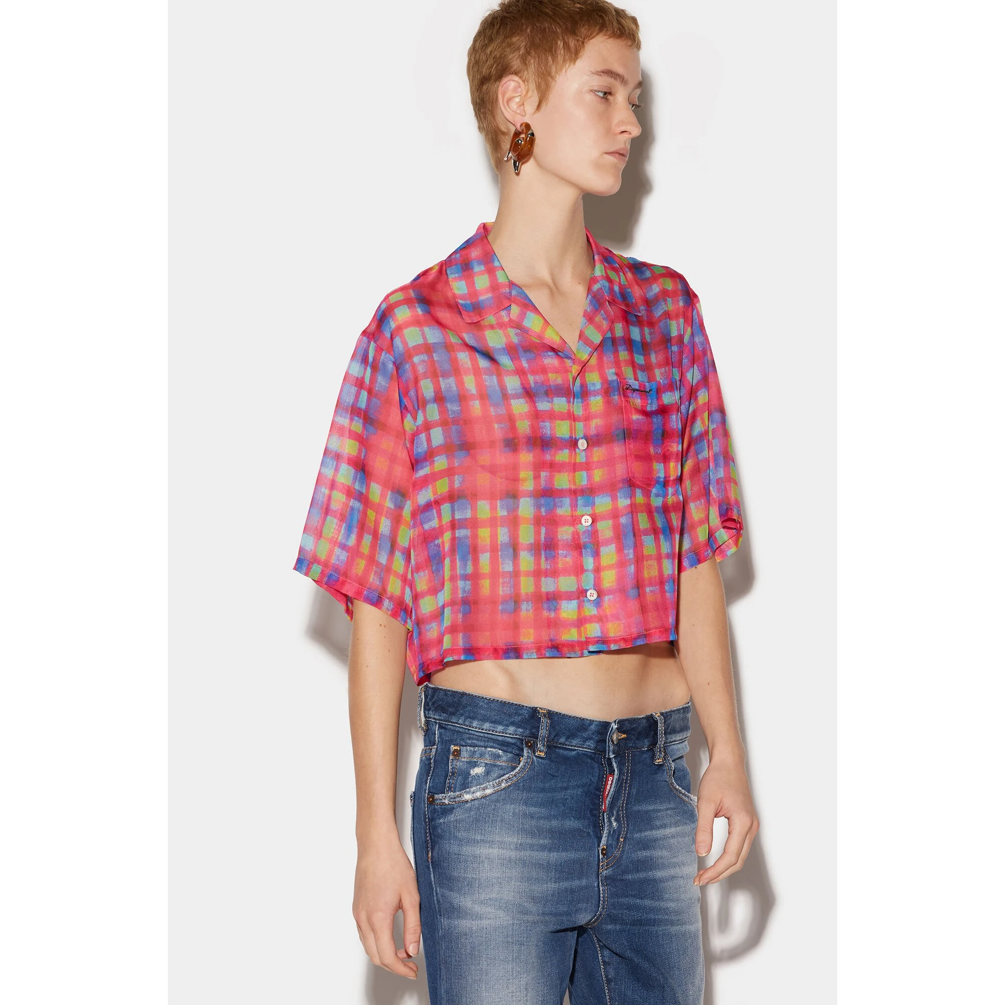 Multicolor Fibres Pattern Shirt