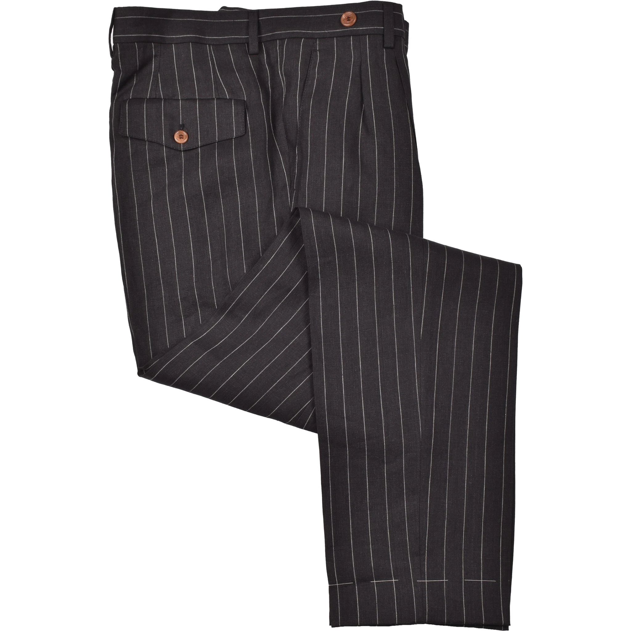 Black Linen Two-Piece Suit