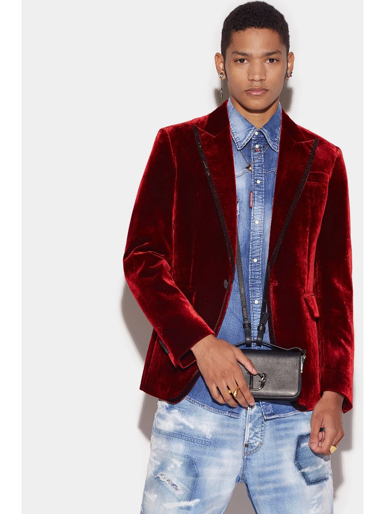 Burgundy Fibres Blazer
