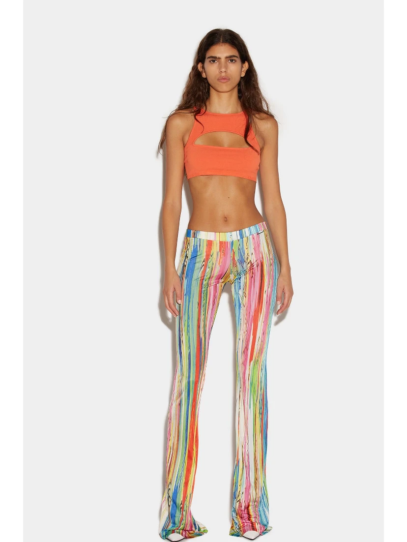 Multicolor Fibres Casual Pants