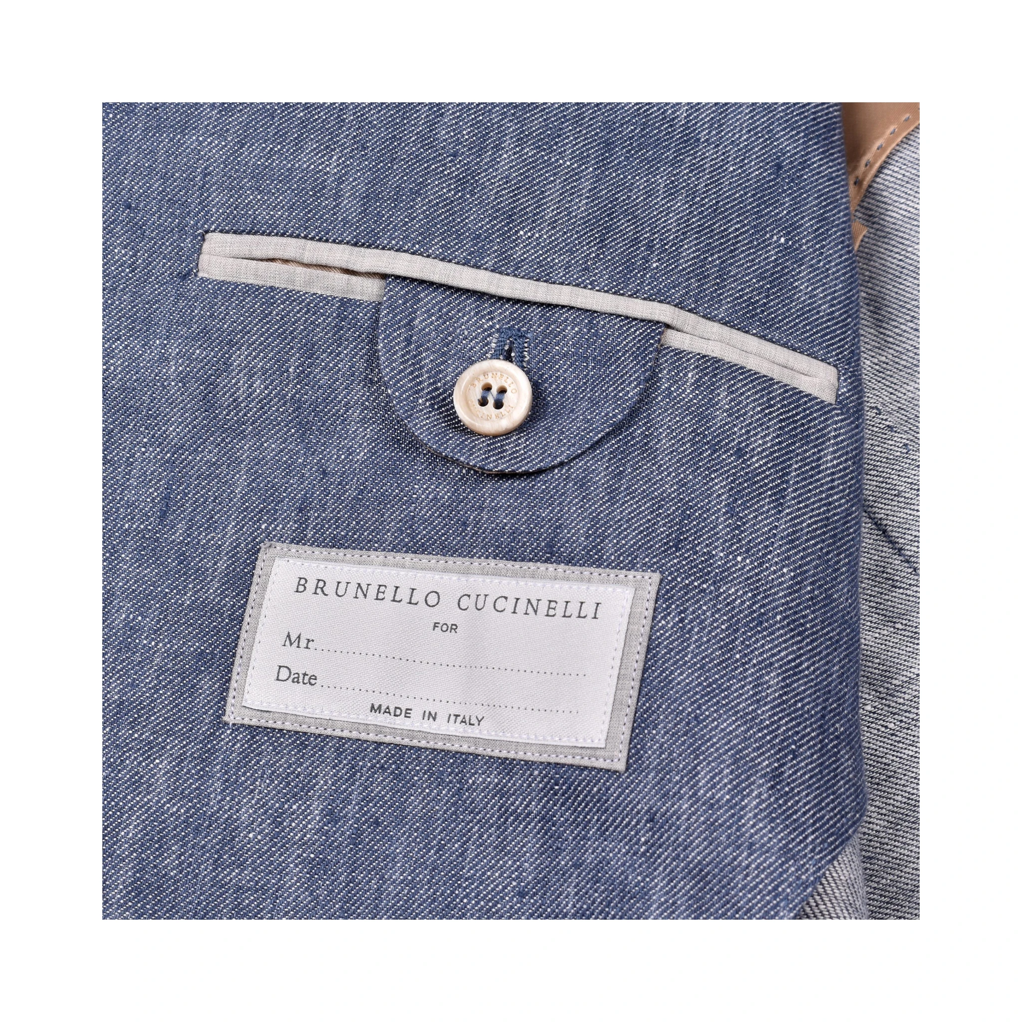 بليزر كتان أزرق