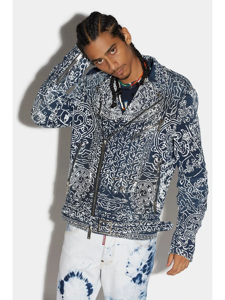 Blue Fibres Biker Jacket