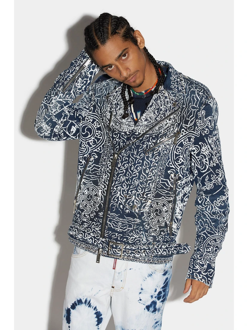 Blue Fibres Biker Jacket