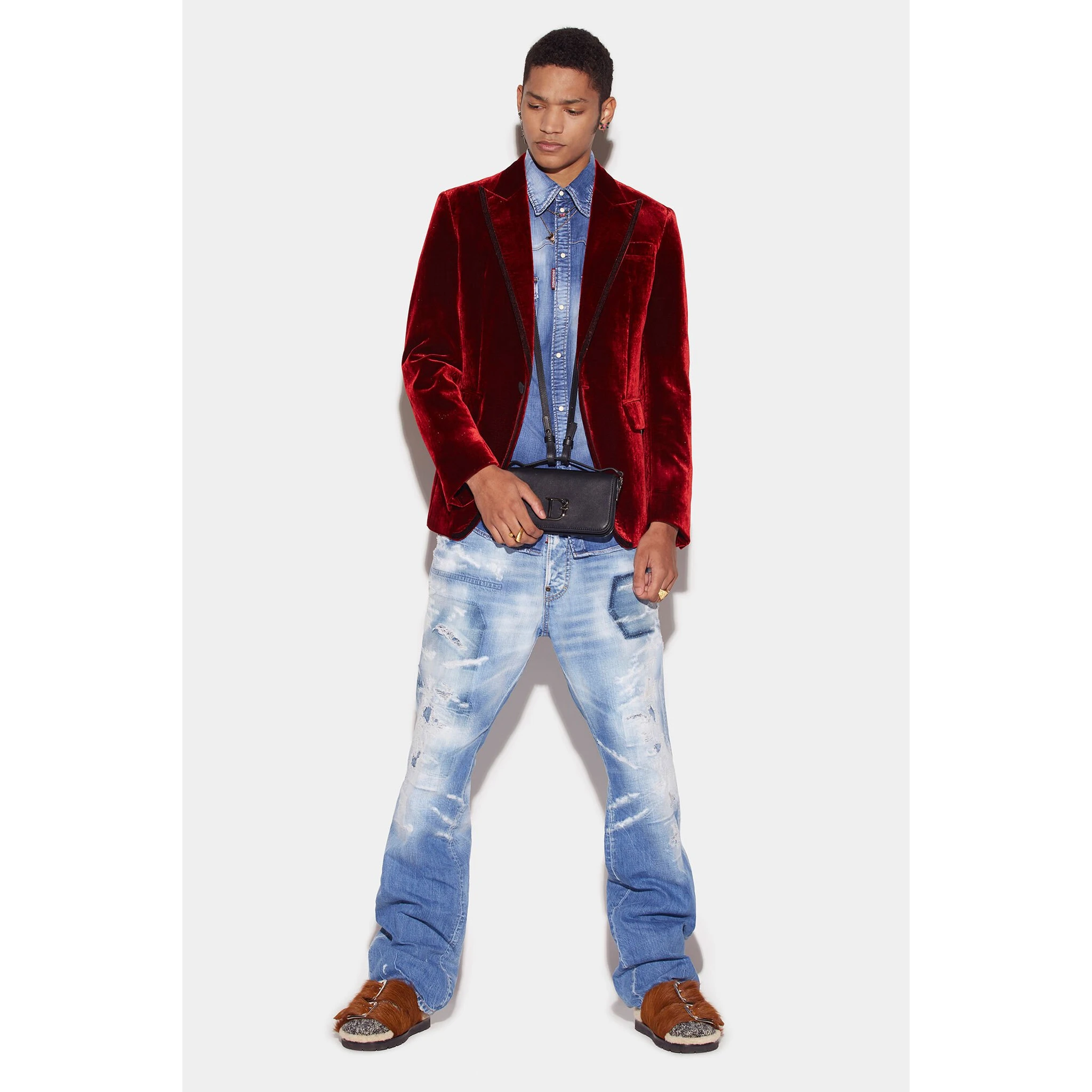 Burgundy Fibres Blazer