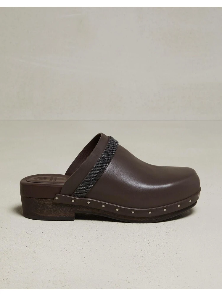Natural Leather Clogs